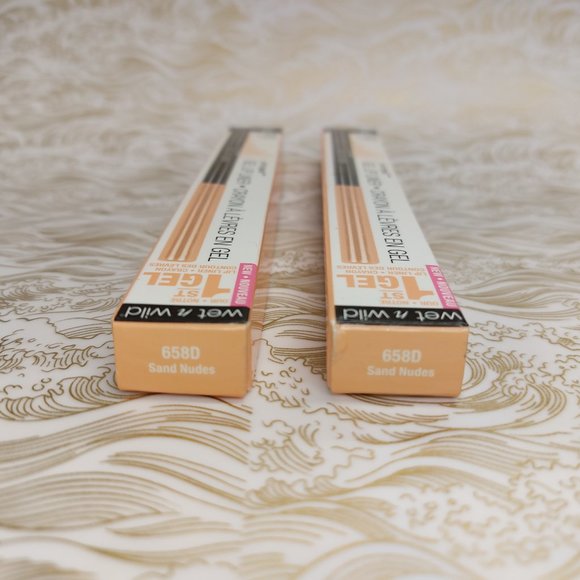 Wet n Wild Perfect Pout Gel Lip Liner Sand Nudes 658D Lot of 2 - Picture 3 of 3